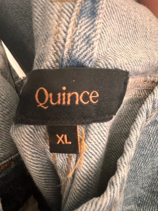 Quince Light Blue Denim Overalls size XL NWT 100% organic cotton - Picture 4 of 5